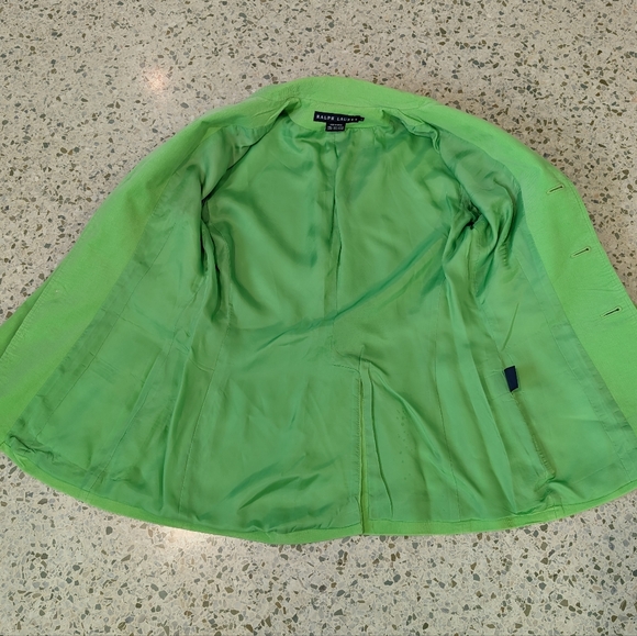 Ralph Lauren Green Corduroy Fitted Blazer - Picture 4 of 8